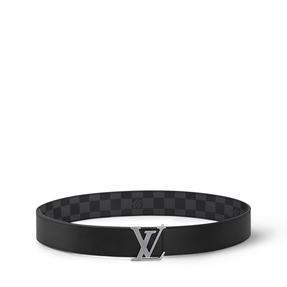 LV Optic Damier Graphite 40mm Reversible Belt