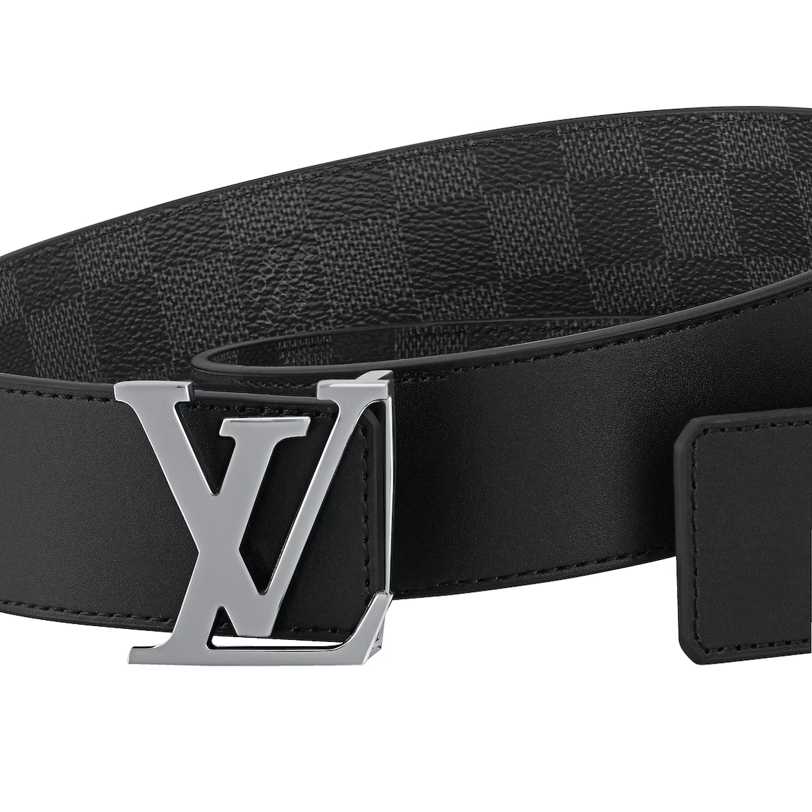 LV Optic Damier Graphite 40mm Reversible Belt